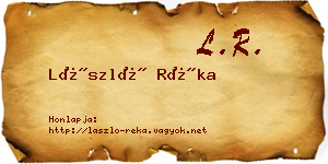 László Réka névjegykártya